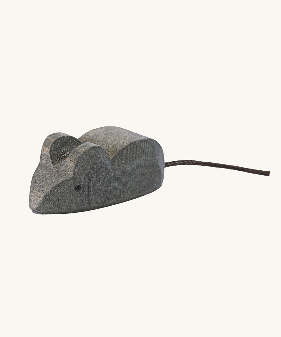 Ostheimer grey mouse wooden toy figure.