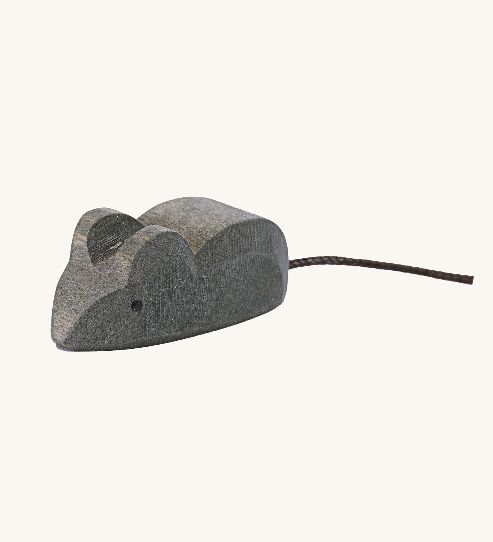 Ostheimer grey mouse wooden toy figure.