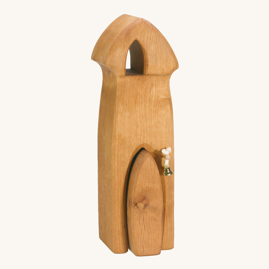 Ostheimer kids handmade wooden sentry post toy on a beige background