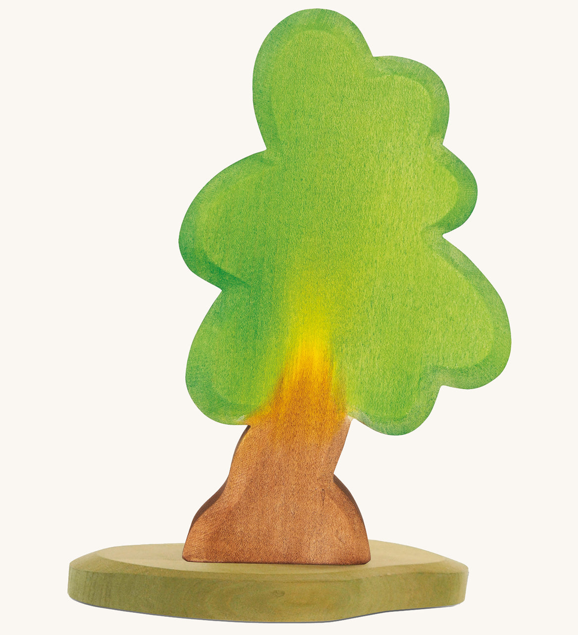 Ostheimer Medium Oak Tree & Support wooden toy figure on a plain background.