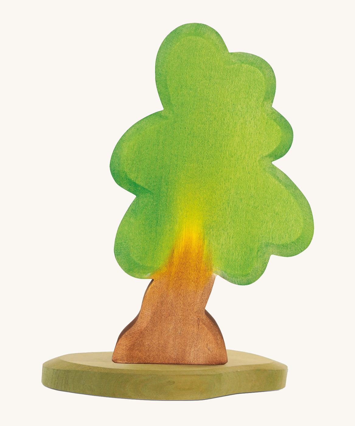 Ostheimer Medium Oak Tree & Support wooden toy figure on a plain background.