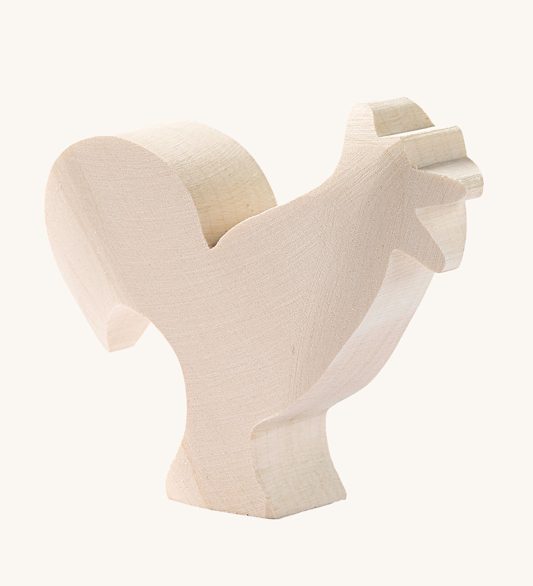 Ostheimer paint your own rooster figure on a plain background. This unfinished wooden figure comes unpainted ready for you to get creative. 