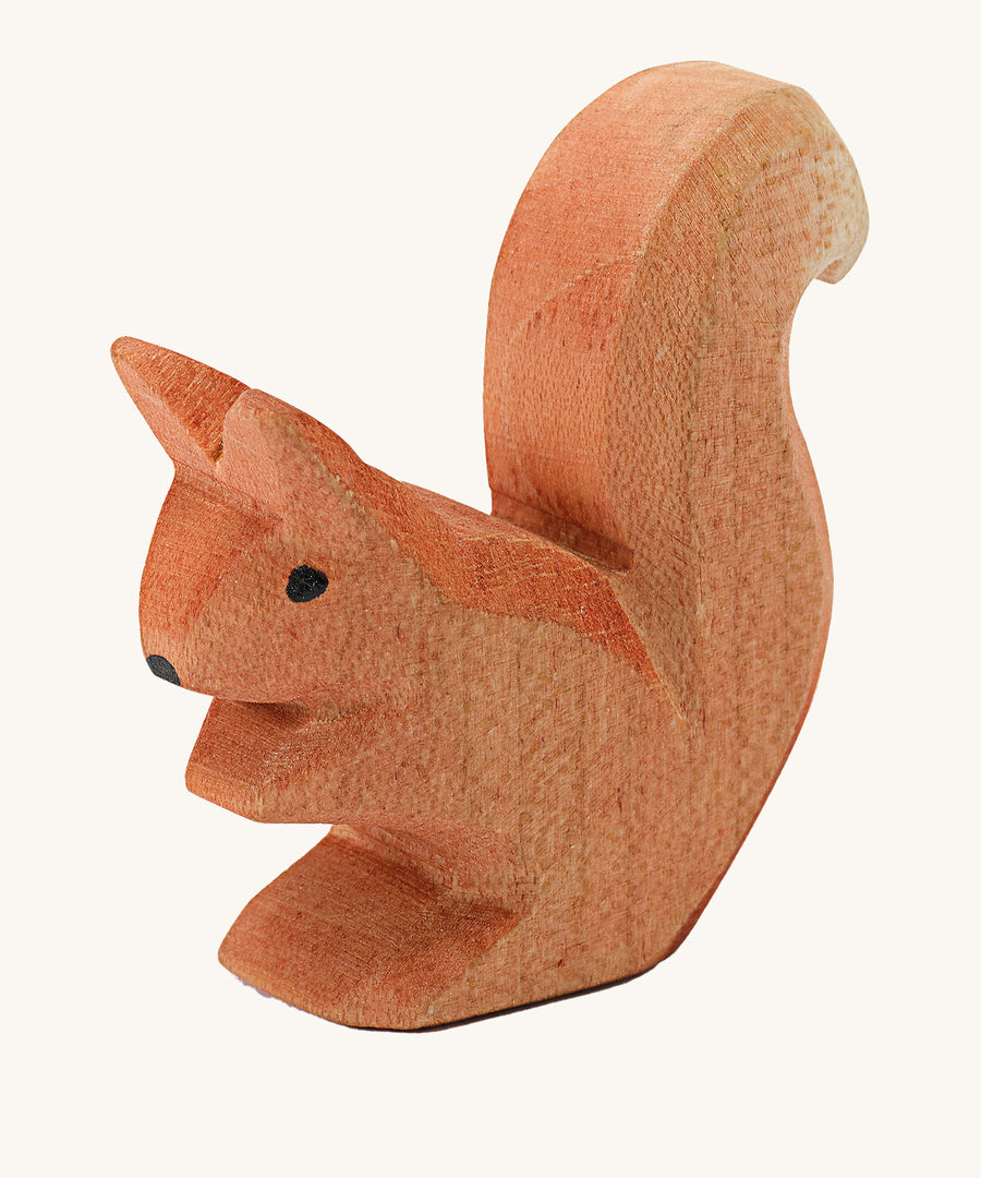 Ostheimer Sitting Squirrel wooden toy figure on a plain background.