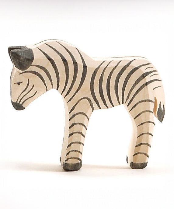 Ostheimer Small Zebra toy figure on a plain background. 