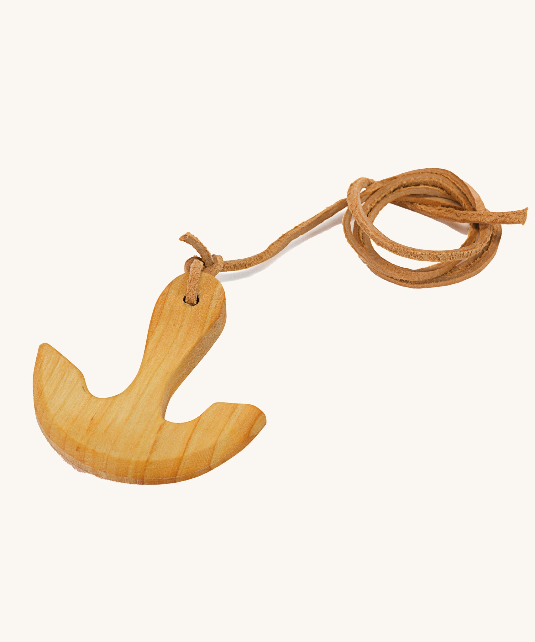 Ostheimer wooden anchor toy on a plain background. 