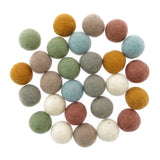 Papoose Toys 3.5cm Felt Earth Balls - 28 Pack