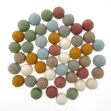 Papoose Toys 5cm Felt Earth Balls - 49 Pack