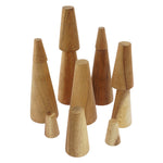 Papoose Toys Cônes empilables en bois - Naturel