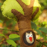 Papoose Toys Standing Trees with Owl