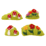 Papoose Toys Toadstool and Flower Bushes Set