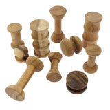 Papoose Toys Wooden Spool Shape Set