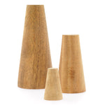 Papoose Toys Cônes empilables en bois - Naturel