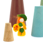 Papoose Toys Wooden Stacking Cones - Natural