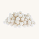 Papoose Toys White Pompoms 1cm 100 Pack