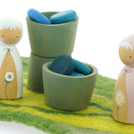 Papoose Toys Wooden Earth Bowls - Small