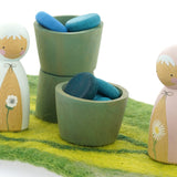 Papoose Toys Wooden Earth Bowls - Small