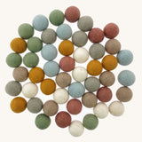 Papoose Toys 5cm Felt Earth Balls - 49 Pack