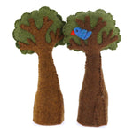 Papoose Toys Feuille d'arbre et oiseau debout