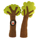 Papoose Toys Standing Trees with Owl