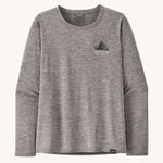 Patagonia Women's Long-Sleeved Capilene Cool Daily Graphic Shirt - Chouinard Crest / Feather Grey