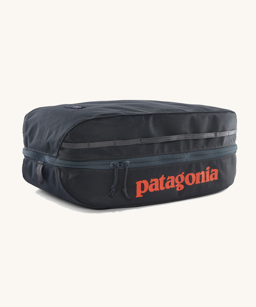 Patagonia Black Hole Large 14L Travel Cube Wash Bag - Smolder Blue on a cream background