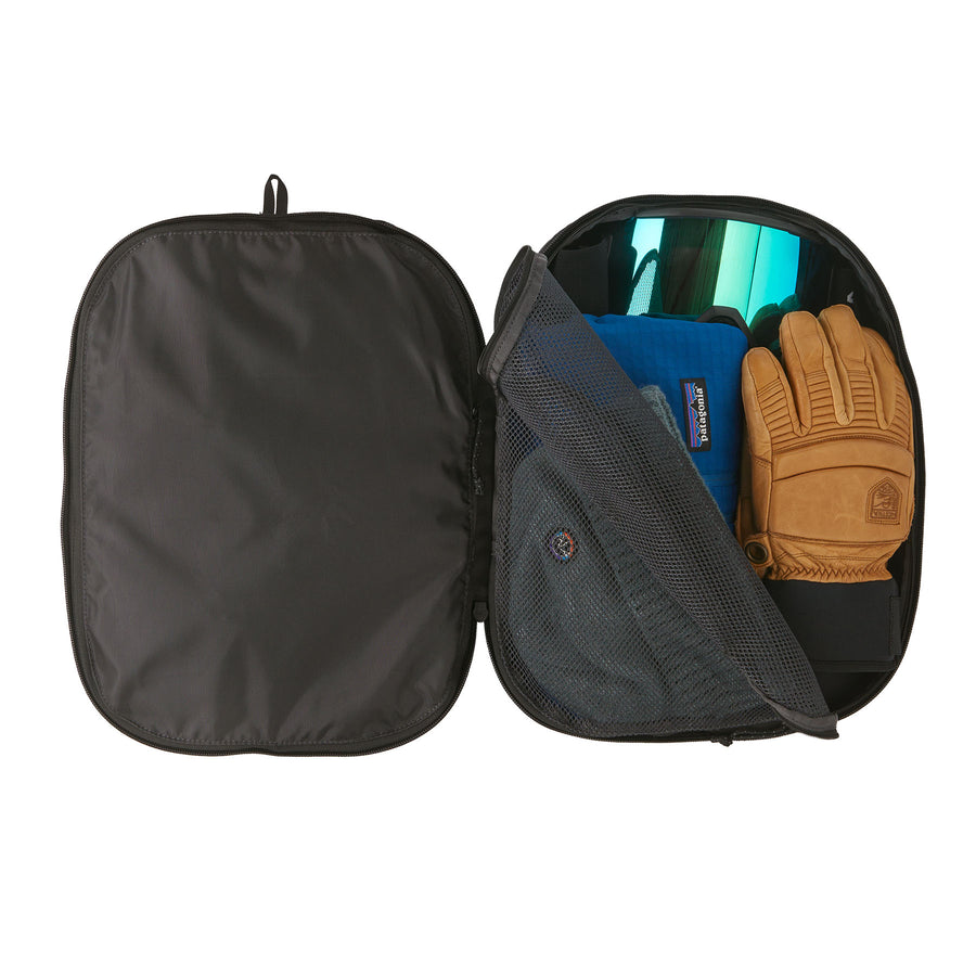 The inside of a Patagonia Black Hole Large 14L Travel Cube Wash Bag