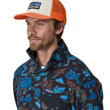 Patagonia P-6 Logo Trucker Hat - White / Redtail Rust