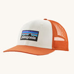 Patagonia P-6 Logo Trucker Hat - White / Redtail Rust