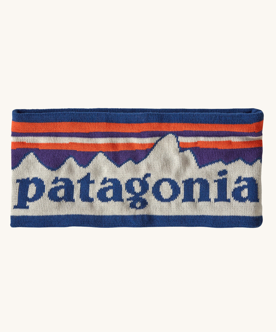 Patagonia Adult Powder Town Headband Birch White on a plain background