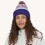 Bonnet à Pompon Patagonia Powder Town Beanie - Park Stripe / Viking Blue