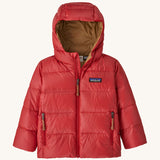 Patagonia Little Kids Hi-Loft Down Sweater Hoody Jacket - Touring Red