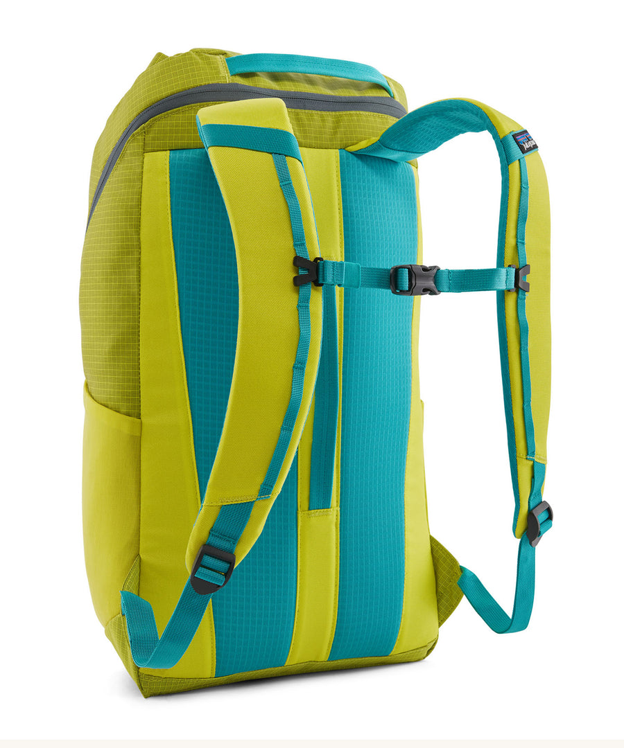 Patagonia Black Hole Recycled Backpack 25L - Phosphorus Green. Showing the front of the bag