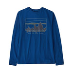 Patagonia Kids Long Sleeve Regenerative Organic Cotton Graphic T-shirt - 73 Skyline: Superior Blue