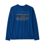 Patagonia Kids Long Sleeve Regenerative Organic Cotton Graphic T-shirt - 73 Skyline: Superior Blue