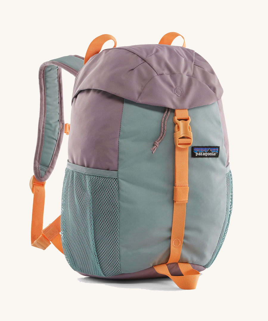 Patagonia Kids Refugito 12L in a Thermal Blue colour on a plain background. 