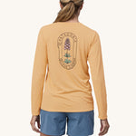 Patagonia Women's Long-Sleeved Capilene Cool Daily Graphic Shirt - Chouinard Crest / Feather Grey