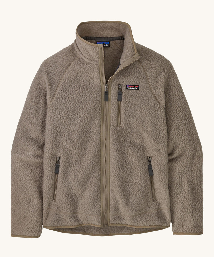 Patagonia Men's Retro Pile Jkt Seabird Grey on a plain background