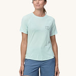 Patagonia Women's Capilene Cool Trail Graphic Shirt - Forge Mark Crest / Wispy Green