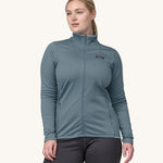 Patagonia Women's R1 Daily Jacket - Light Plume Grey / Steam Blue X-Dye