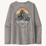 Patagonia Women's Long-Sleeved Capilene Cool Daily Graphic Shirt - Chouinard Crest / Feather Grey