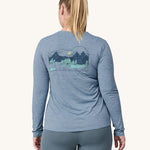 Patagonia Women's Long-Sleeved Capilene Cool Daily Graphic Shirt - Chouinard Crest / Feather Grey