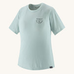 Patagonia Women's Capilene Cool Trail Graphic Shirt - Forge Mark Crest / Wispy Green