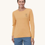 Patagonia Women's Long-Sleeved Capilene Cool Daily Graphic Shirt - Chouinard Crest / Feather Grey