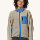 Patagonia Women's Synchilla Fleece Jacket - Oatmeal Heather/Blue Bird