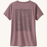 Chemise graphique Patagonia Capilene Cool Daily pour femme - Mauve orageux