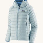 Patagonia Women's Down Sweater Hoody Jacket - Chilled Blue