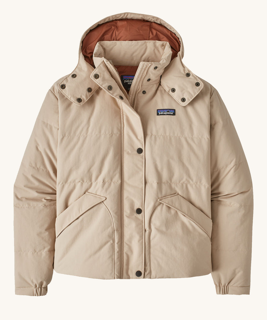 Patagonia Women's Downdrift Jkt Oar Tan on a plain background