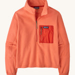 Patagonia Woman's Microdini 1/2 Zip Fleece Pull Over - Coho Coral