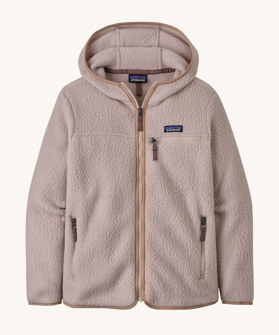  Patagonia Women's Retro Pile Hoody Shroom Taupe on a plain background