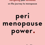 The front cover of the book Perimenopause Power by Maisie Hill, a pink background with red and black writing.